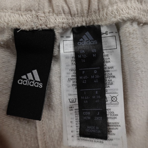 Adidas Shorts Womens M Beige High Rise Athletic Sweat Gym Running Yoga Workout - Picture 7 of 10